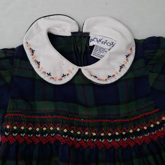 Vintage PolkaTots, Plaid - One Piece Jumpsuit - Long Sleeve - Size 2T - Picture 5 of 13